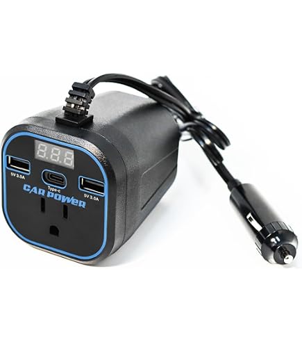 Amazon.com: Monster 150W Car Power Inverter- DC 12V to 110V- 1 AC